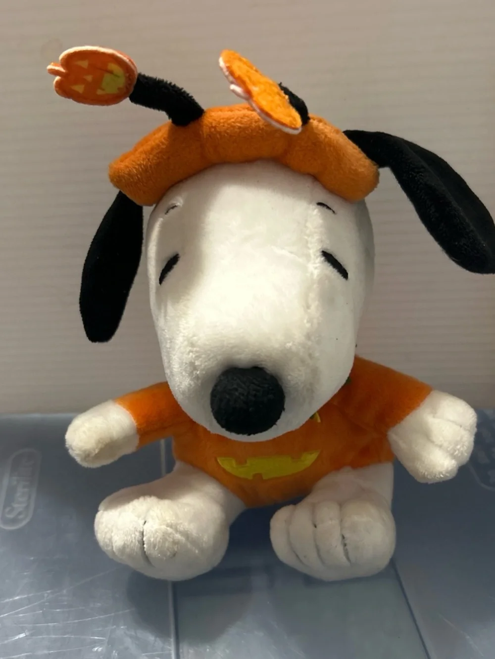 Hallmark Snoopy Plush in Orange Halloween Outfit